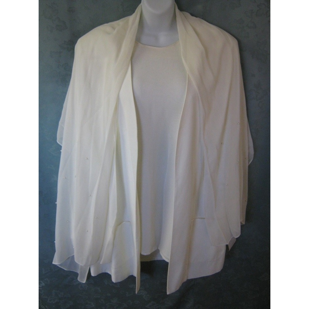 Vintage Blossom Rosen Blazer & Blouse Set Plus Size 2X Dressy Formal Beautiful
